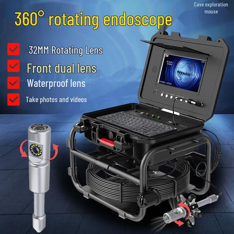 Tandongshu Industrial Pipeline Inspection Robot with 360-Degree Camera CN plug (adapter included)