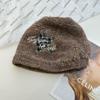 New Classic Embroidered Five-pointed Star Knitted Hat Thickened Thermal Pullover Hat Autumn and Winter Cold Hat Street Trend