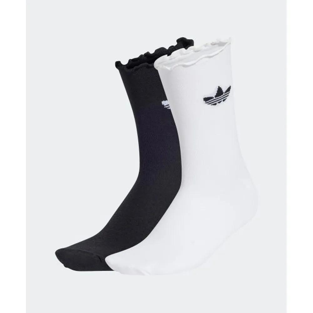 adidas Ruffle Socks 2P - White:Black JD5623 4993323 S