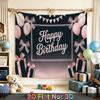 Party Backdrop Birthday Pink Photo Booth Background Front Door Decor