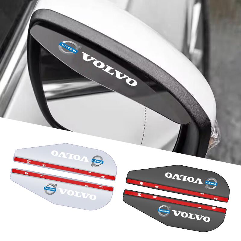 2 Stück Transparente Auto-Regenaugenbrauen für Volvo XC90 XC60 C30 T6 S60 C70 XC40 V40 XC70 V70 V60 V50 S80 S40 AWD V90 Autozubehör