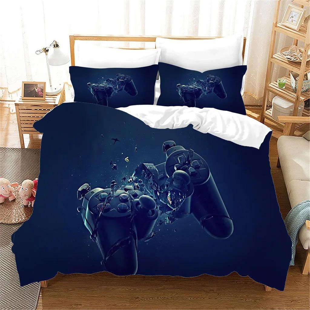 Comforter Play Games Beddings Sets White 3D Print Quee Video Games For Boy Double Bed Set Comforter For Teen Man