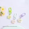 Colorful Fresh Grid Flower Keyring: Cute, Versatile Bag Accessory for Men and Women