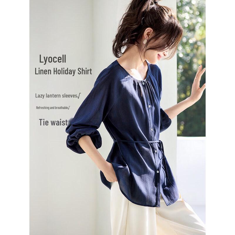 Women s Sheer Flowy Lantern Sleeve Blouse XL