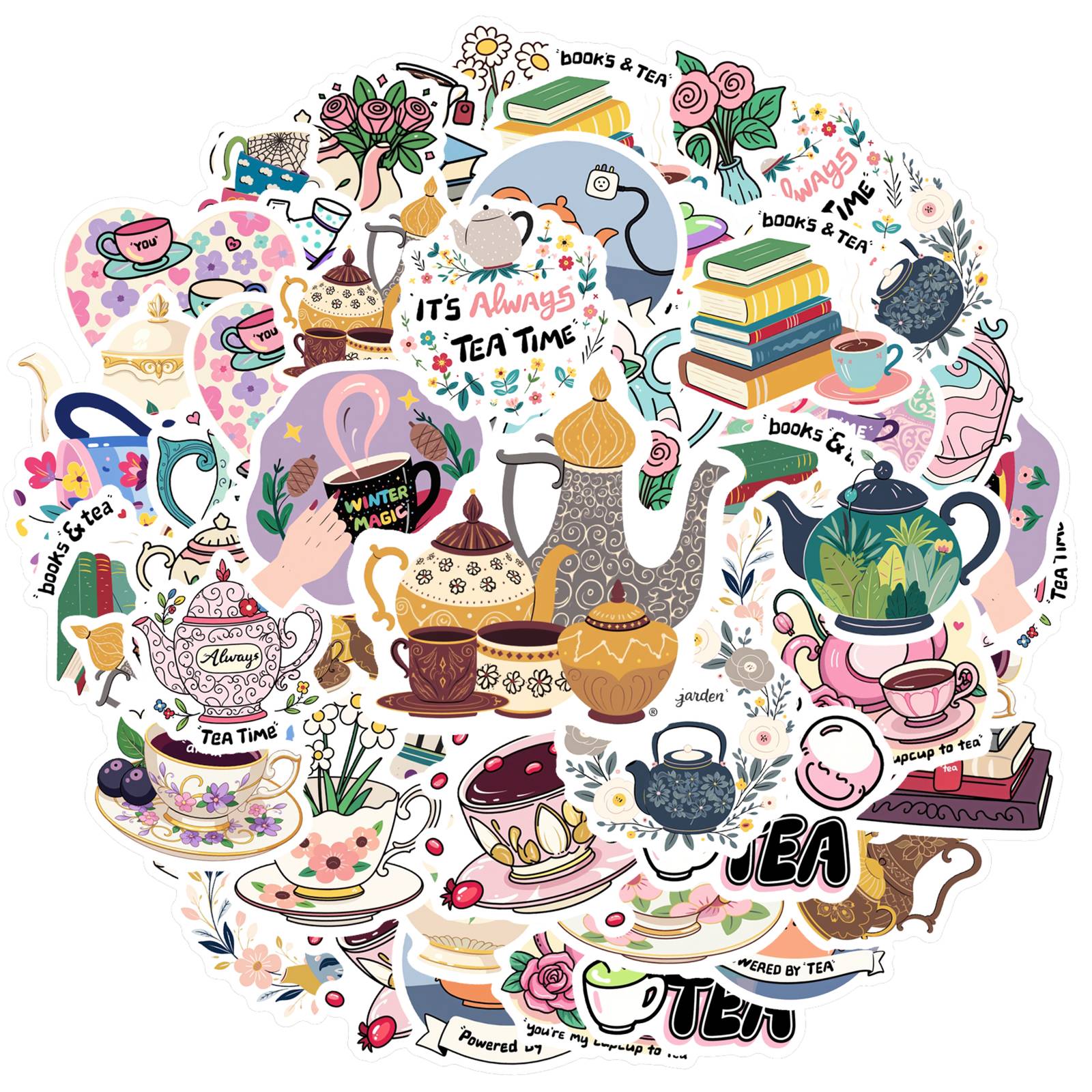 

35pcs Pastel Floral Stickers Vintage Books Stationery Stickers DIY Stickers For DIY Phone Laptop Scrapbook Bike Guitar Laptop