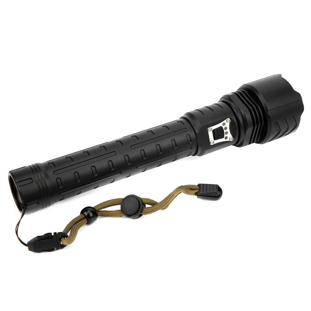 XHP90 Zoom Input Output Power Display Flashlight Outdoor Strong Brightness Torch