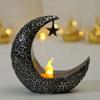 Mini Ramadan Månelys Ramadan Dekorasjon Myk Glød Batteridrevet Eid Ramadan Stearinlys Nattbordsdekor