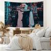 1Pc Art The Clown Terrifier Tapestry, Horror Movie Wall Hanging, Cool Room Stuff, Large Size, Polyester 2D Print, Bedroom Stuff,