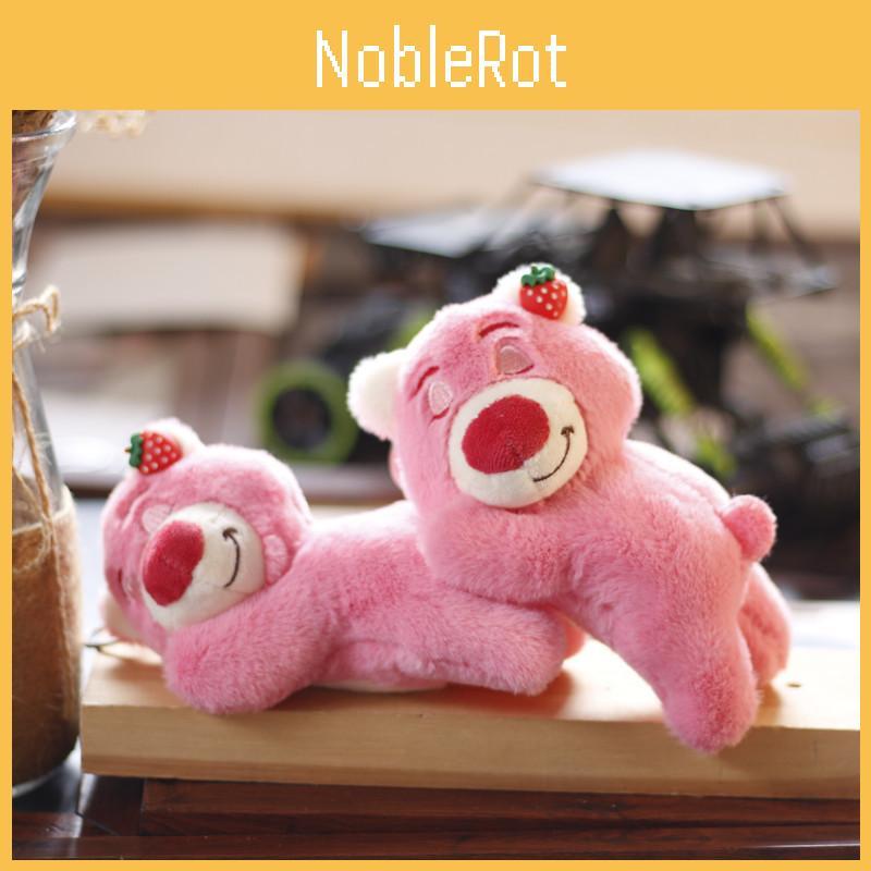 Adorable Pink Bear Plush Keychain Cute Stuffed Animal With Soft Short Plush