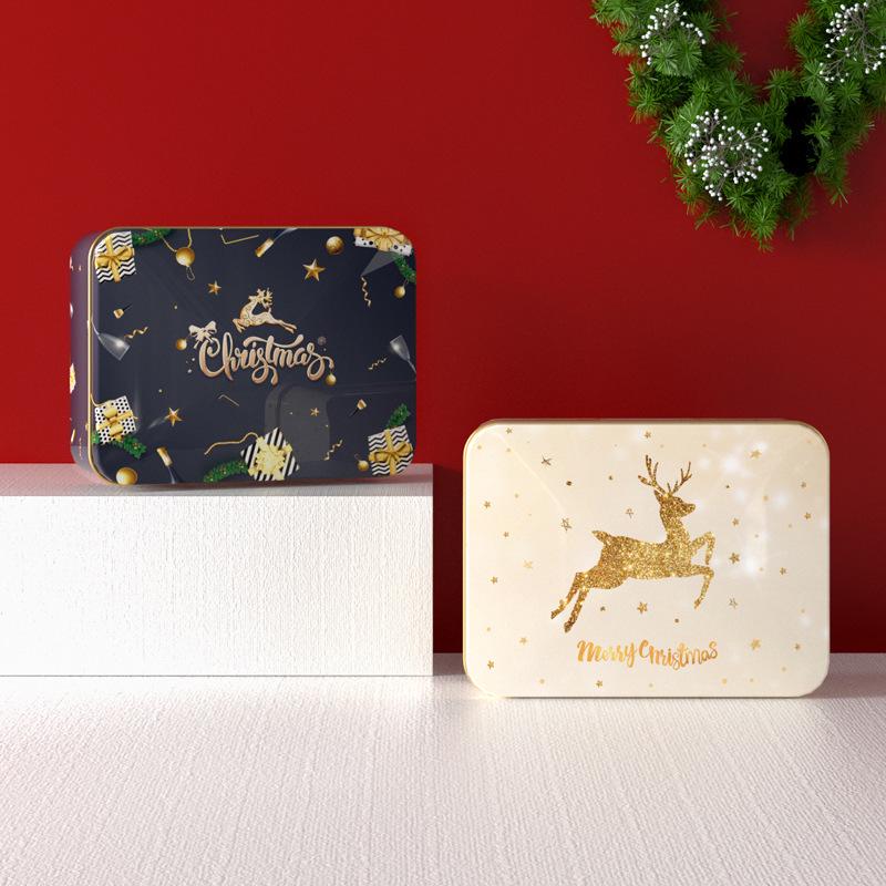 2024 Christmas Rectangle Tin Box Gift Packaging for Candy