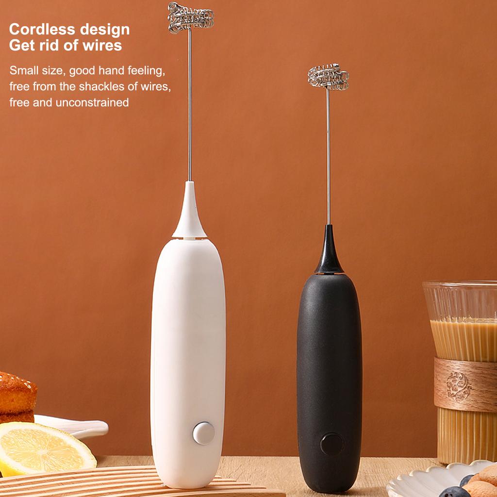 Handheld Frother Strong Power Mute Low Noise 9500 RPM Battery Operated Foam Maker Baking Tool Cordless for Household Kitchen