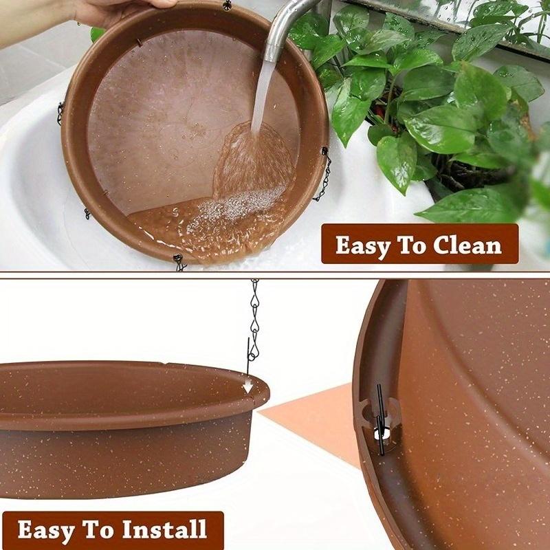 1Pc Hanging Plastic Garden Bird Bath Tray Bird Feeder for Outdoor Automatic Bathing Bird Bath
