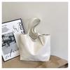 Retro Soft Pu Leather Women Shoulder Bag Large Capacity Simple Ladies Handbags Solid Color Portable Commuter Female Tote Bags