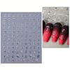 Naklejki do zdobienia paznokci nuty samoprzylepne DIY Vintage Angielski List Manicure Dekoracja Naklejki Damskie Akcesoria do Paznokci do Domu Salonu