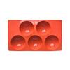 5-Hole Circular Footprint Silicone Baking Tool Non-Toxic Flexible DIY Mold for Cookie Fondant Cake Chocolate Holiday Gift Making