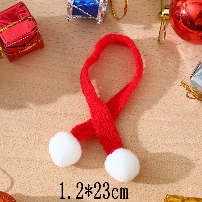 5/10Pcs Christmas Decoration Mini Knitted Hat Scarf Christmas Knitted Decoration Winter Doll Clothing Accessories DIY Gift Decor