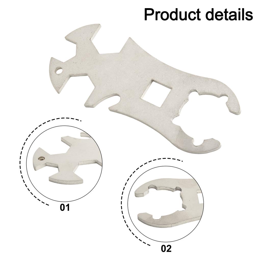 1pc Gas Bottle Wrench Stainless Steel Gas Cylinder Wrench Spanner Household Portable Gas Conditioning Tool Regulators