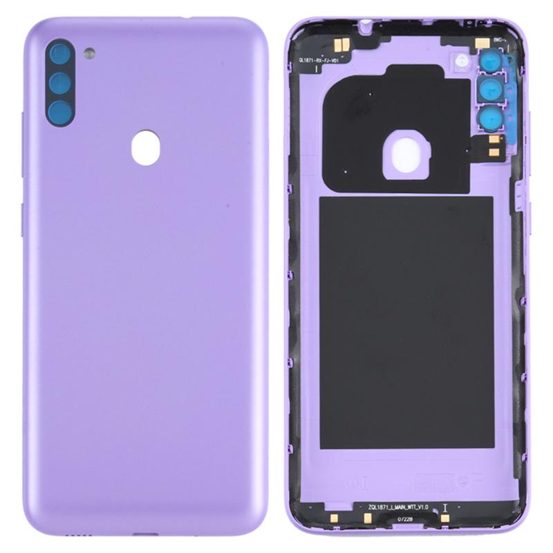 

For Samsung Galaxy M11 M115 Battery Housing with Camera Lens Cover Purple