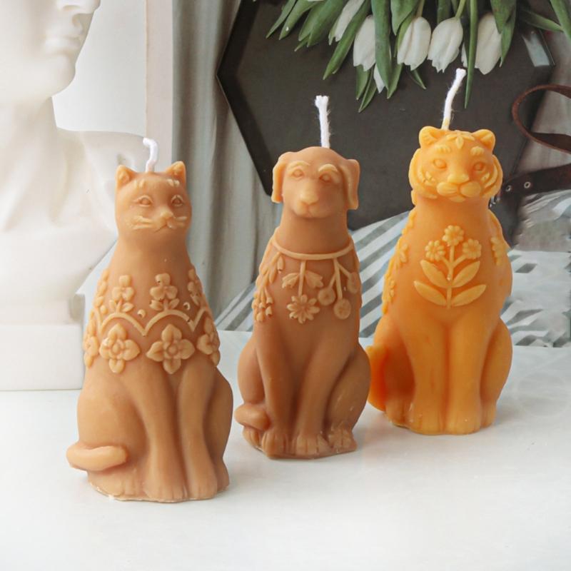 Candle Making Silicone Moulds Crafting Moulds Animal Shape Soap Moulds Silicone Texture Ornament Moulds for Hand-Making