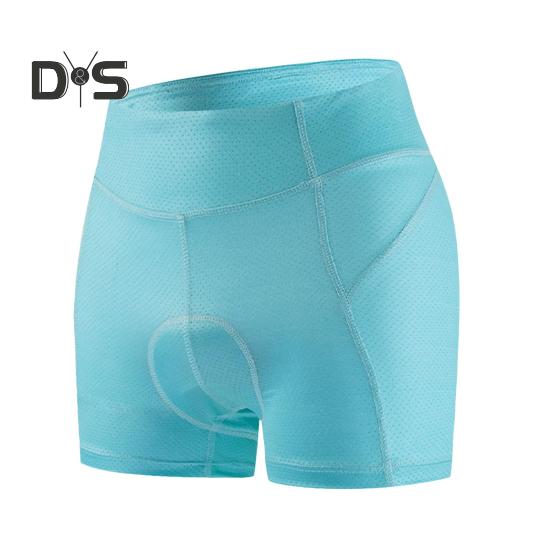 Women Ergonomic Cycling Shorts 4D Padded Lightweight Breathable Mesh Fabric Slim Fit Design Bike Shorts