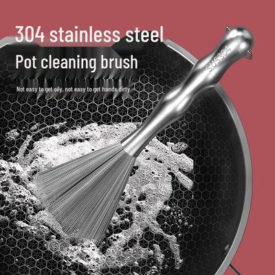 Stainless Steel Long Handle Pot Brush - Newcomers Get 3 for $0.17
