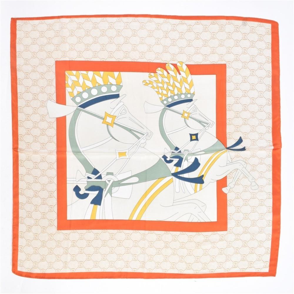 68Cm Royal Horse Print Scarf All-Season Polyester Scarf For Men Women Fashionable And Versatile Headscarf Shawl Neck Protection