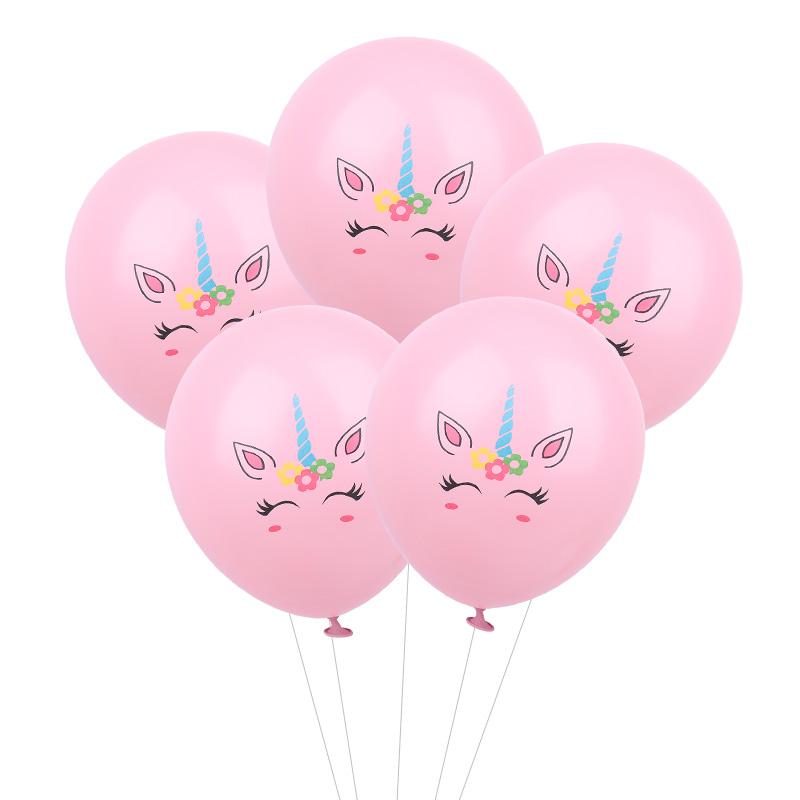20Pcs Unicorn Latex Balloons Kids Unicorn Theme Birthday Party Decoration Supplies Cartoon Animal Horse Helium Globo Baby Shower