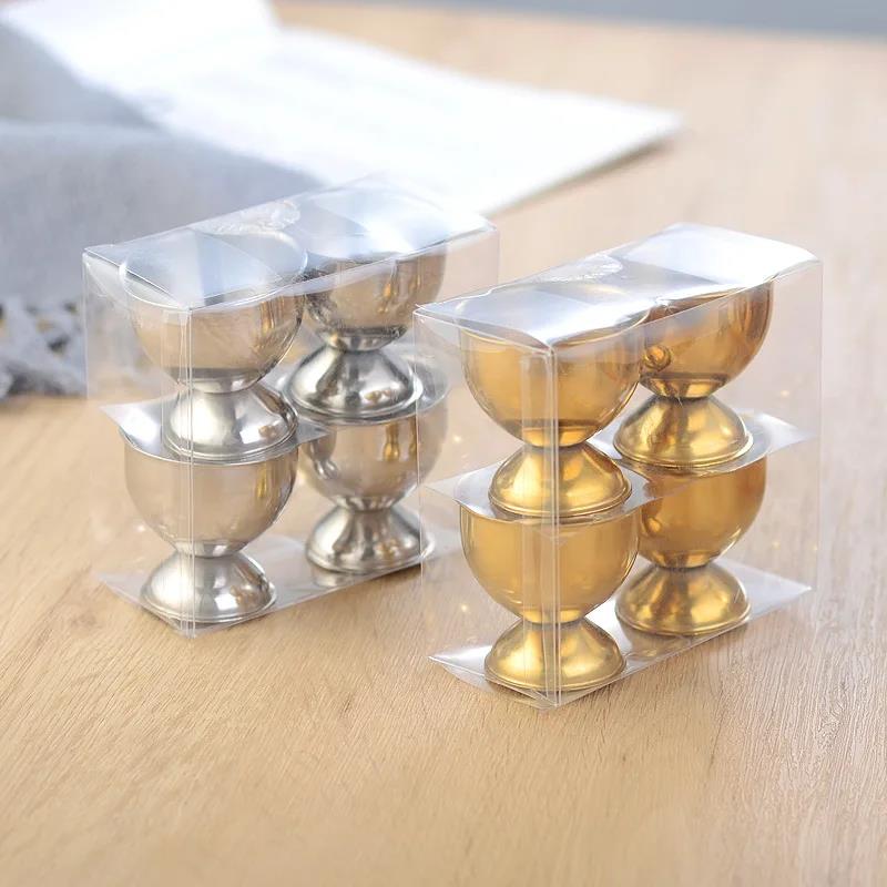 4pcs Stainless Steel Boiled Egg Cups Stand Rack Eggs Holder Kitchen Breakfast Cooking Tool Holder Cooking Tool Kitchen Gadgets 2