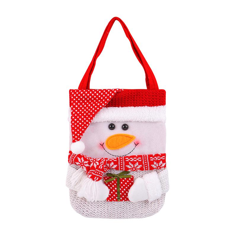 

Christmas Gift Bag Xmas Candy Apple Bag Christmas Gift Doll Bag With Santa Claus, Snowman, Reindeer For Festival Decor
