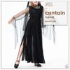 Halloween Children's Costume Girls Dark Demon Ghost Bride Long Dress Vampire Witch Funny Show Costume