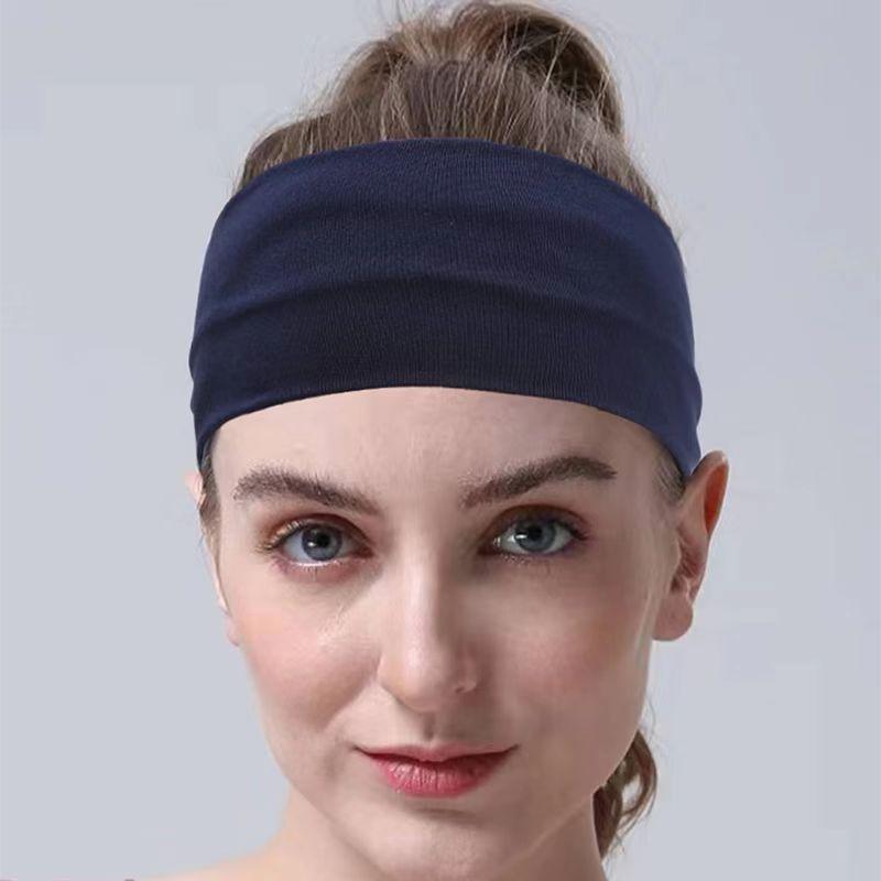 Solid Color Wide Hair Band High Elasticity Running Sports Headband Sweat-Absorbing Headscarf Yoga Hair Accessories Women