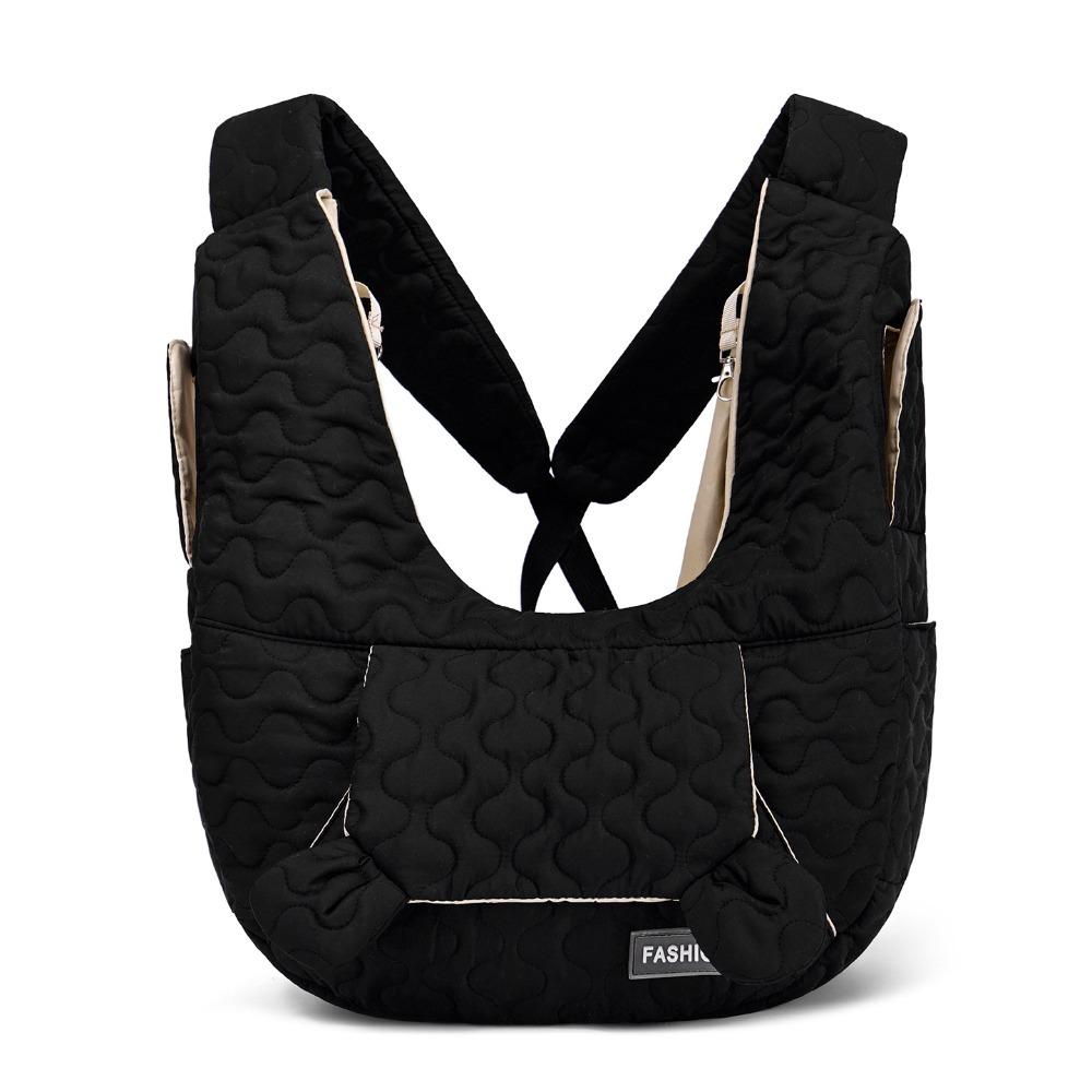 

Waterproof Pet Dog Backpack Cross Strap Large Capacity Pet Chest Bag Hand Free Wear Resistant Pet Transport Bag Outdoor чорний