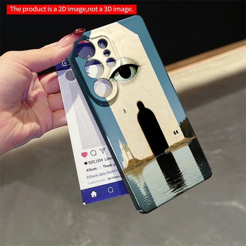 2DFlat Samsung phone case Eye Tower on Water Reflection Applicable to Galaxy S22 S23 S24 S25ULTRA S26 A12 A13 A14 A15 A16