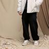 Li Ning Sports Lifestyle Series Solid Color Mid Waist Tapered Knit Joggers Men Joggers Black AKLT903-1
