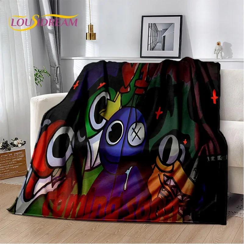 Game R-Rainbow Friends Cartoon Soft Flannel Blanket for Beds Bedroom Sofa Picnic ,Throw Blanket for Cover Outdoors Leisure Gift