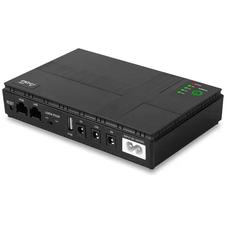 Mini DC UPS: 5V/9V/12V Backup Power Supply for Router & Modem Monitoring