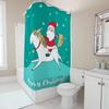 Tu Christmas Horse Shower Curtain Festive Holiday Farm Animal Horseback Riding Decor Farmhouse Bathroom Decor Merry Christmas Gi