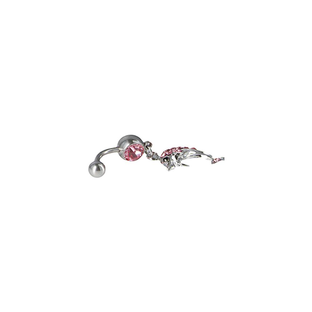 Zinc Zinc Alloy Dolphin Belly Button Ring Rhinestone Personalities Women