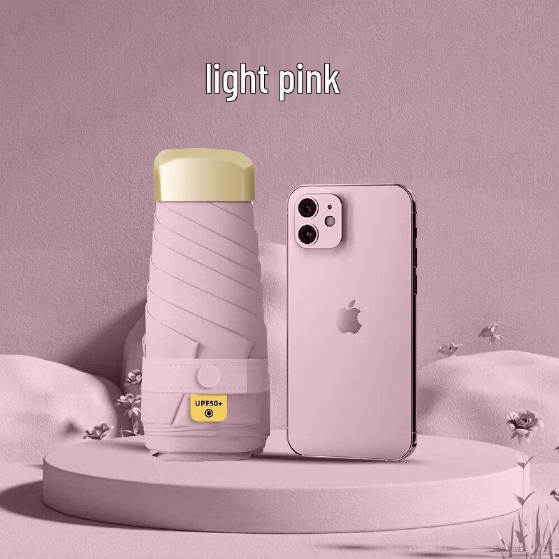 YICAI Ultralight Compact 5-Fold UV Protection Capsule Umbrella 2-Pack