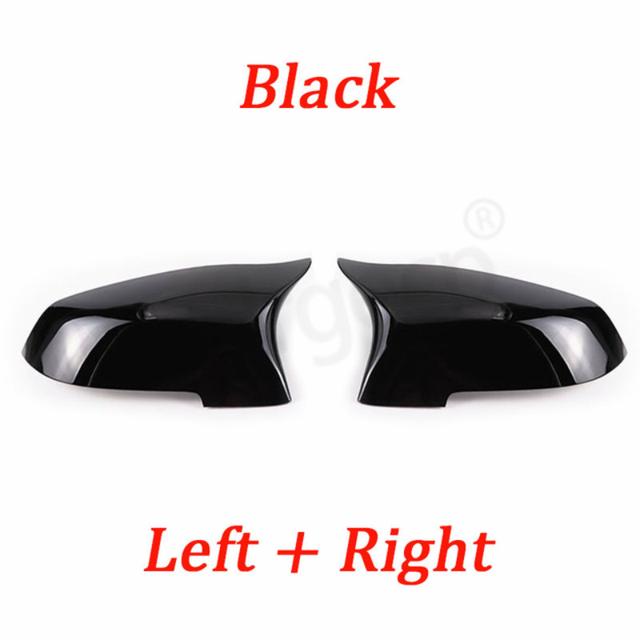 2x Carbon Fiber Style Black mirror cover Replacement for BMW 5 6 7 Series F10 F11 F18 F07 F12 F13 F06 F01 F02 LCI Accessories
