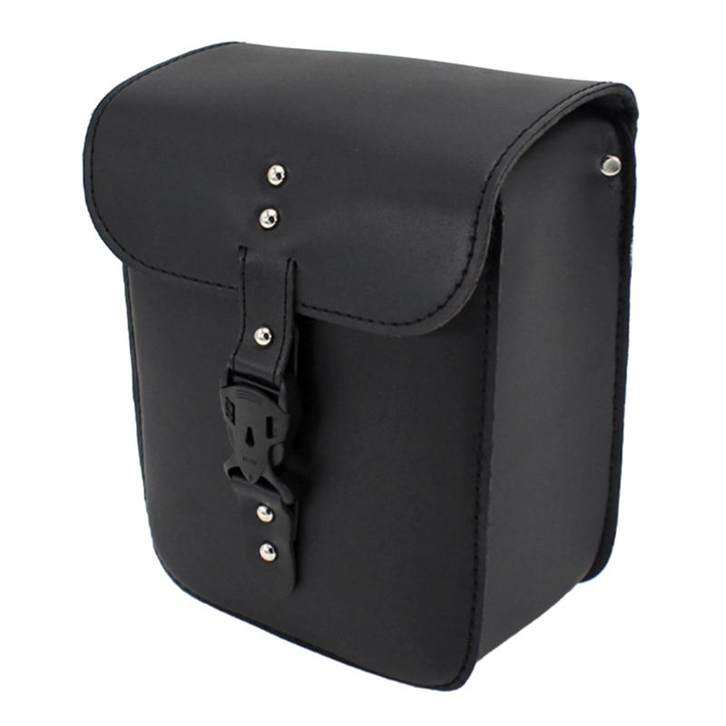 Leather Motorcycle Saddlebags Storage Tool Bag Universal Side Bags Easy Install