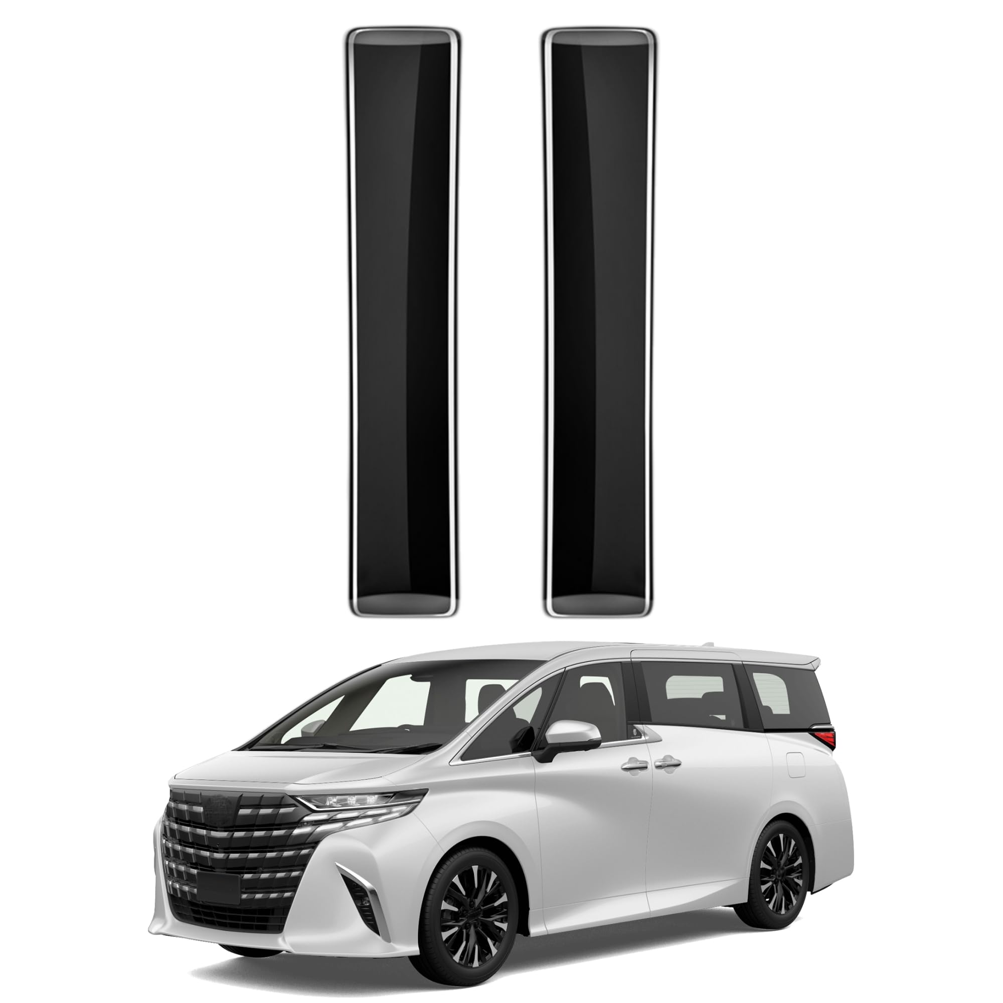 

Glealcco Сумісний з аксесуарами для нового Alphard/Vellfire Серії 40 Другий ряд interior panel чорний