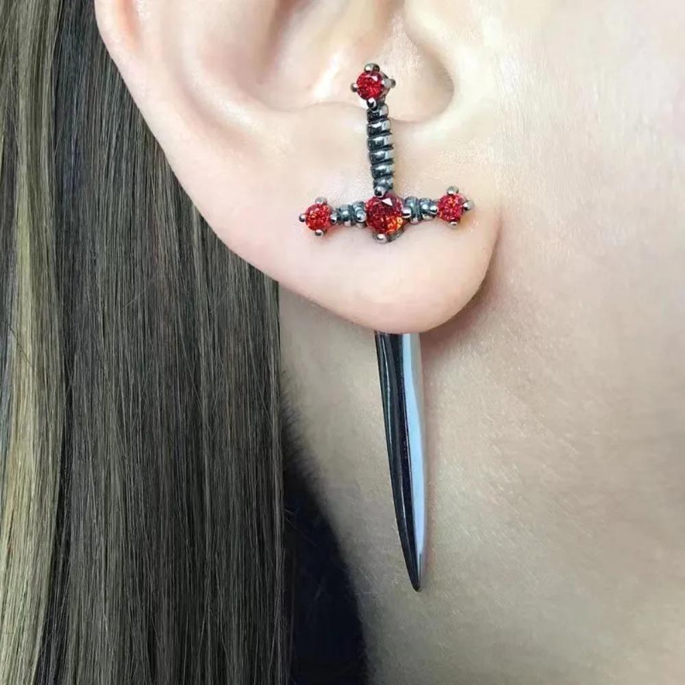 Star and Moon Earring Fashionable Ear Needle Wrap Crawler Hook Earrings for Fashionistas Jewelry