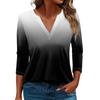 Women's T Shirt Tee Printed 3/4 Sleeve Daily Weekend Fashion Basic V Neck Regular Top