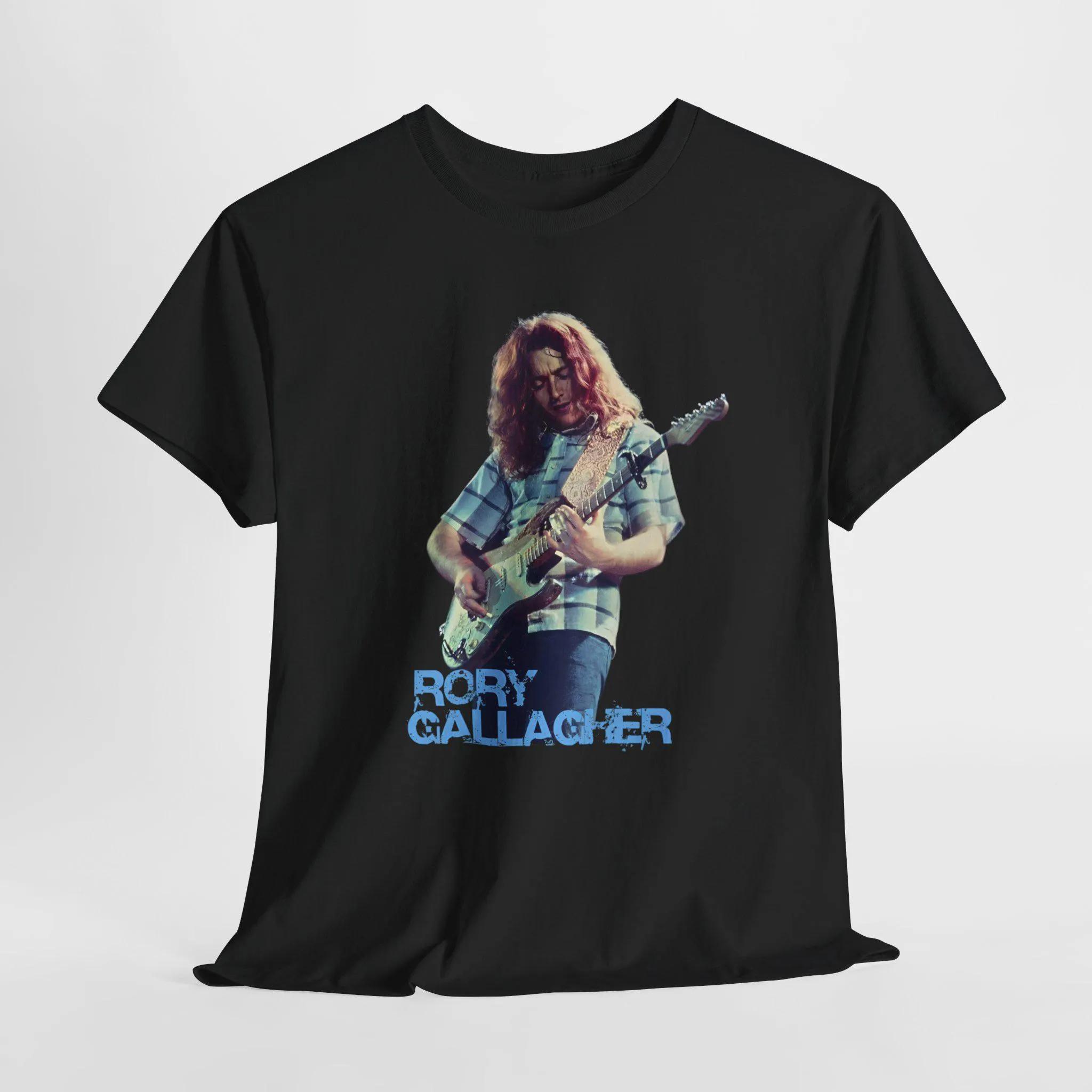 Rory Gallagher Blues Rock TShirt Retro Live PerforUnisexce Print Tee Casual Cotton Top for Guitar Fans Unisex Streetwear 2XL