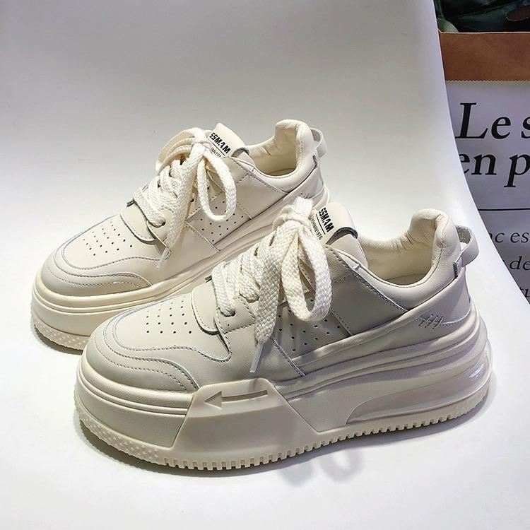 

Кроссовки Garoa, женские новые весенние оригинальные нишевые туфли на платформе, увеличивающие рост, универсальные повседневные белые туфли на одной подкладке