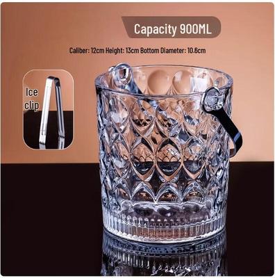 ZISIZ Crystal Glass Champagne Ice Bucket