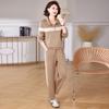 Spring 2025 Casual Loose Outfit: Plus Size Tracksuit Sweatshirt for Middle-aged and Elderly Women