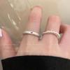 Love-shaped Hollow Ring for Women, Double-layered Bead-studded, Double-worn On The Index Finger, High-end Luxury Finger Ring
