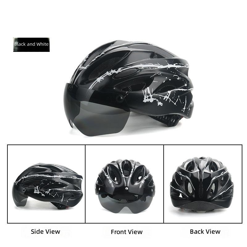 Magnetic-style Visor PC Material Cycling Helmet for Unisex Mountain and Road Bike Safety Roller Skating Use